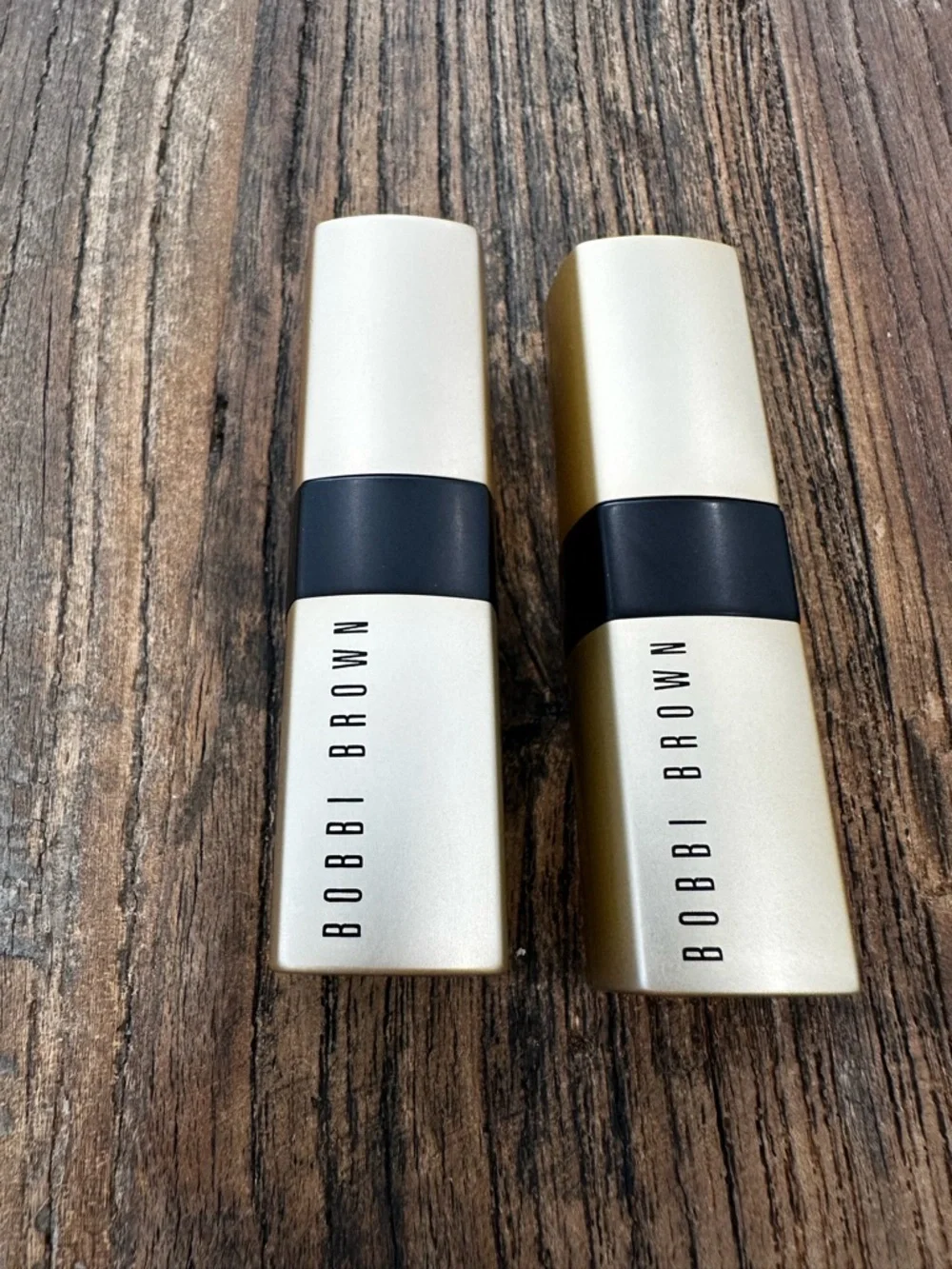 Bobbi Brown Metallic Gold Lipstick Duo with Black Banding
